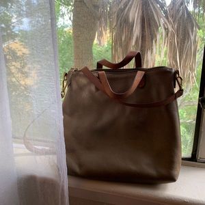 Madewell Transport Crossbody Small Zip Top Olive